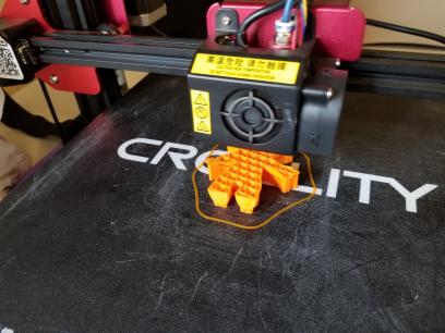 3D Printing Troll Doll Orange 2.5 inch