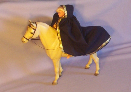 Black & Gold Breyer Doll Cloak